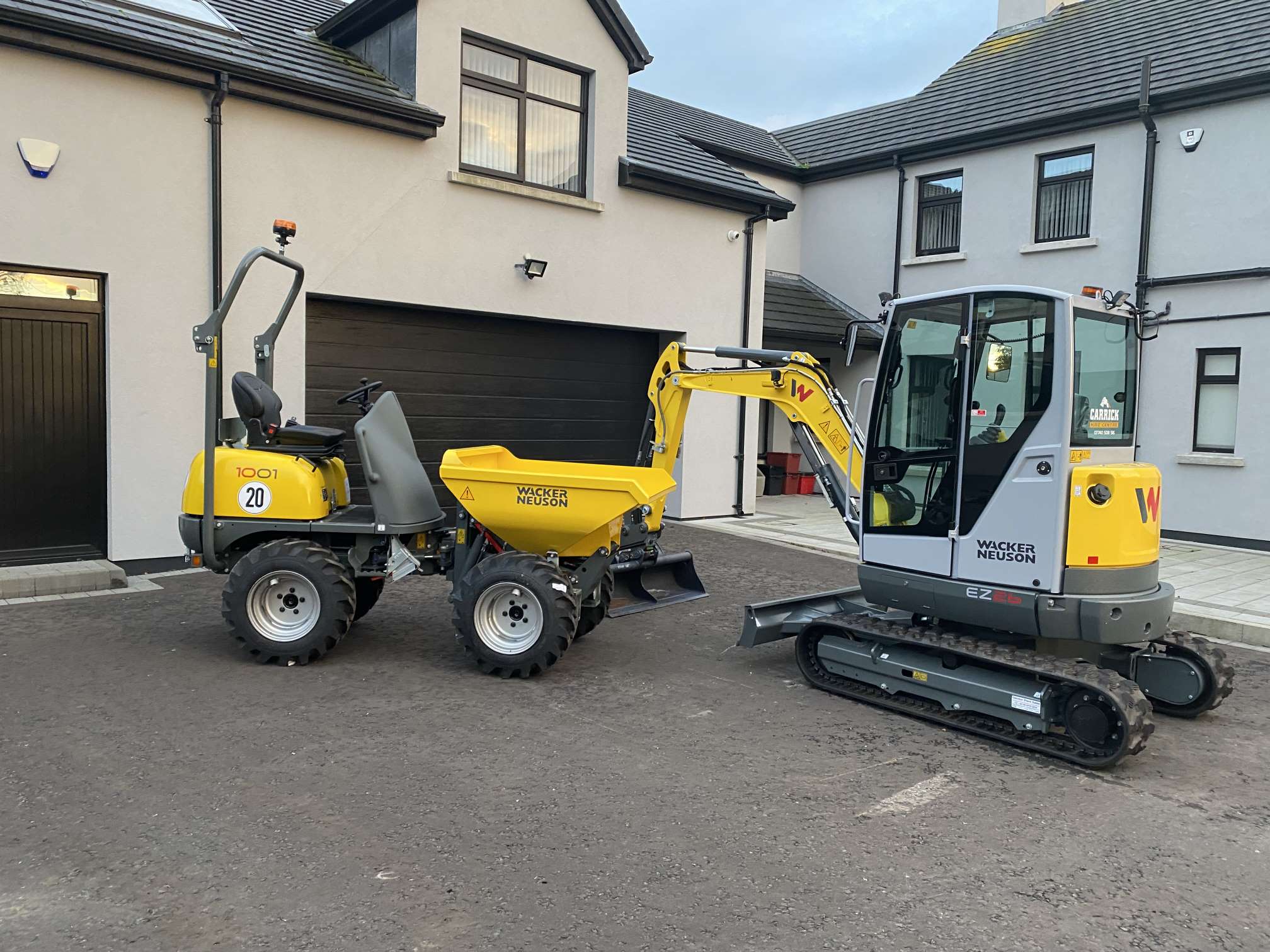 Mini digger hire in Newham for trenching and groundworks