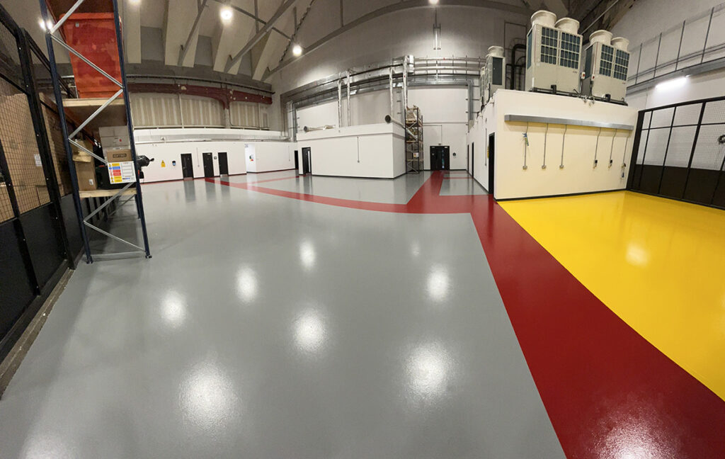 Factory flooring installation in Newham - industrial floor with epoxy coating